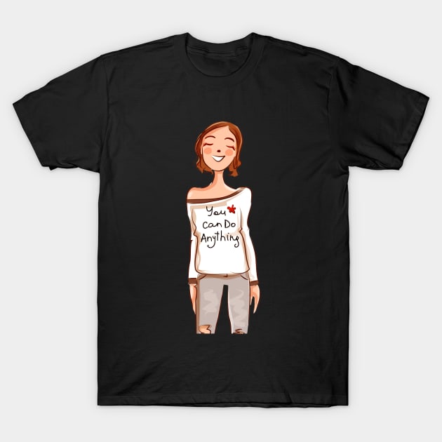 Happy Girl T-Shirt by Feel Imagine Create